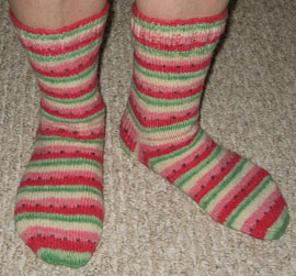 Basic Socks - Self-striping Watermelon